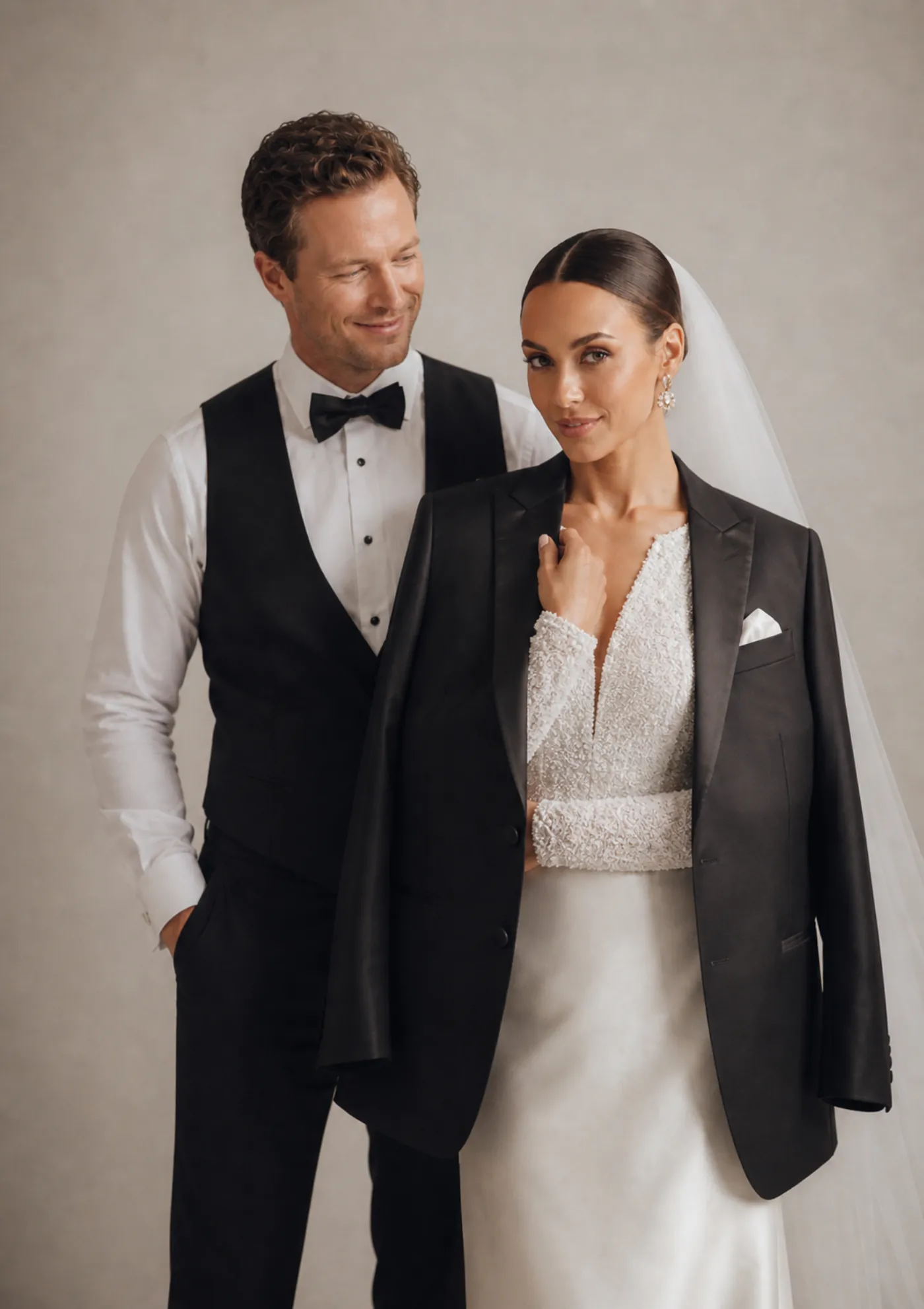 Editorial wedding portrait