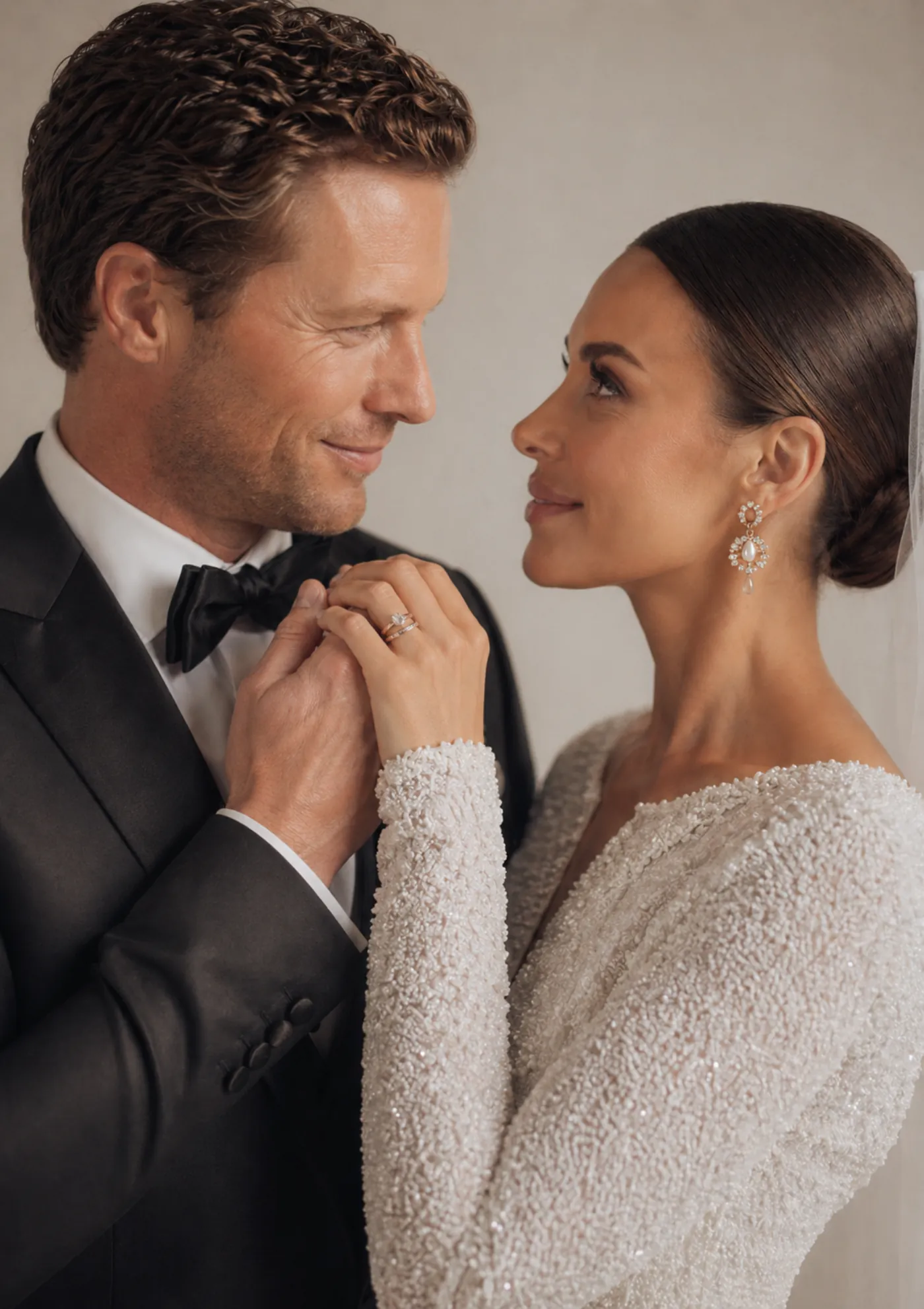 Editorial wedding portrait